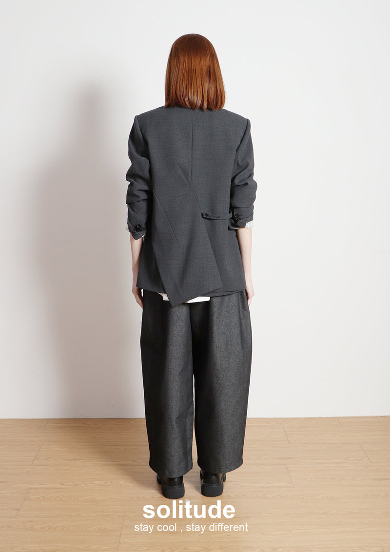 Charcoal Beaded Suit Jacket