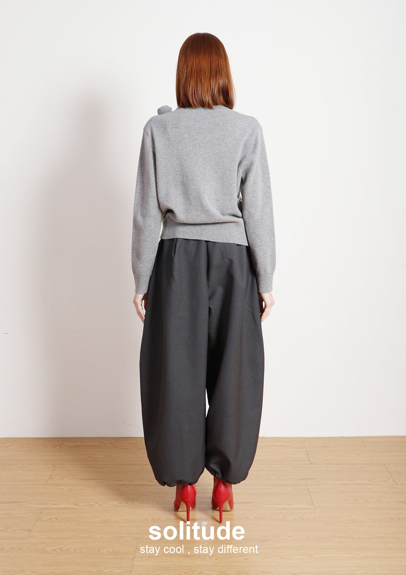 3D Floral Applique Knitted Cardigan