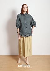 Ruffles Boxy Shirt Jacket