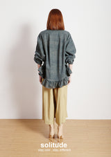 Ruffles Boxy Shirt Jacket