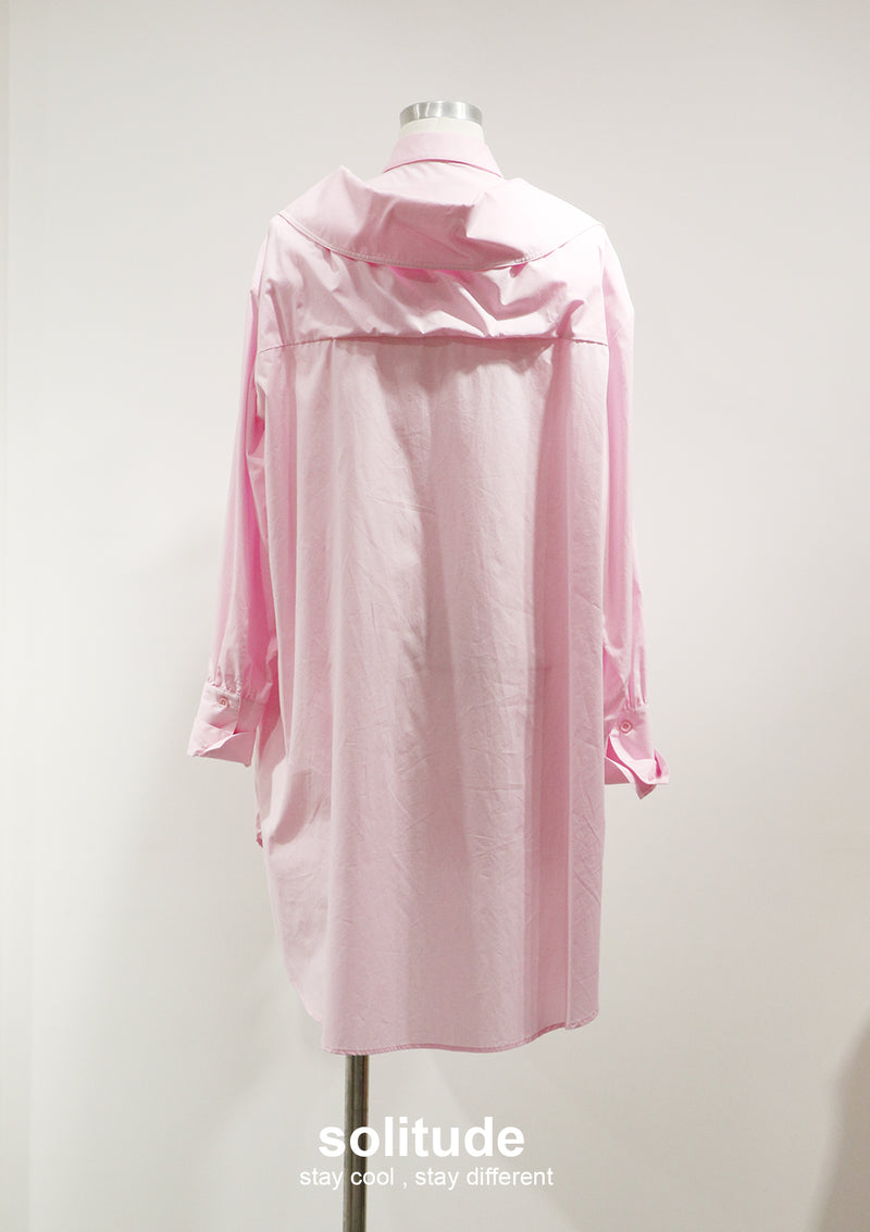 Pink Multi Layered Shirt Dress