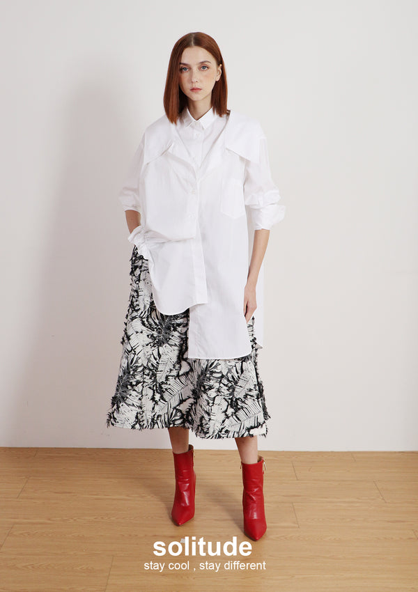 White Multi Layered Shirt Dress