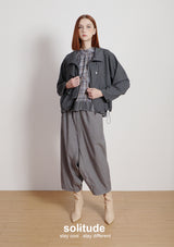 Charcoal Layered Woven Jacket