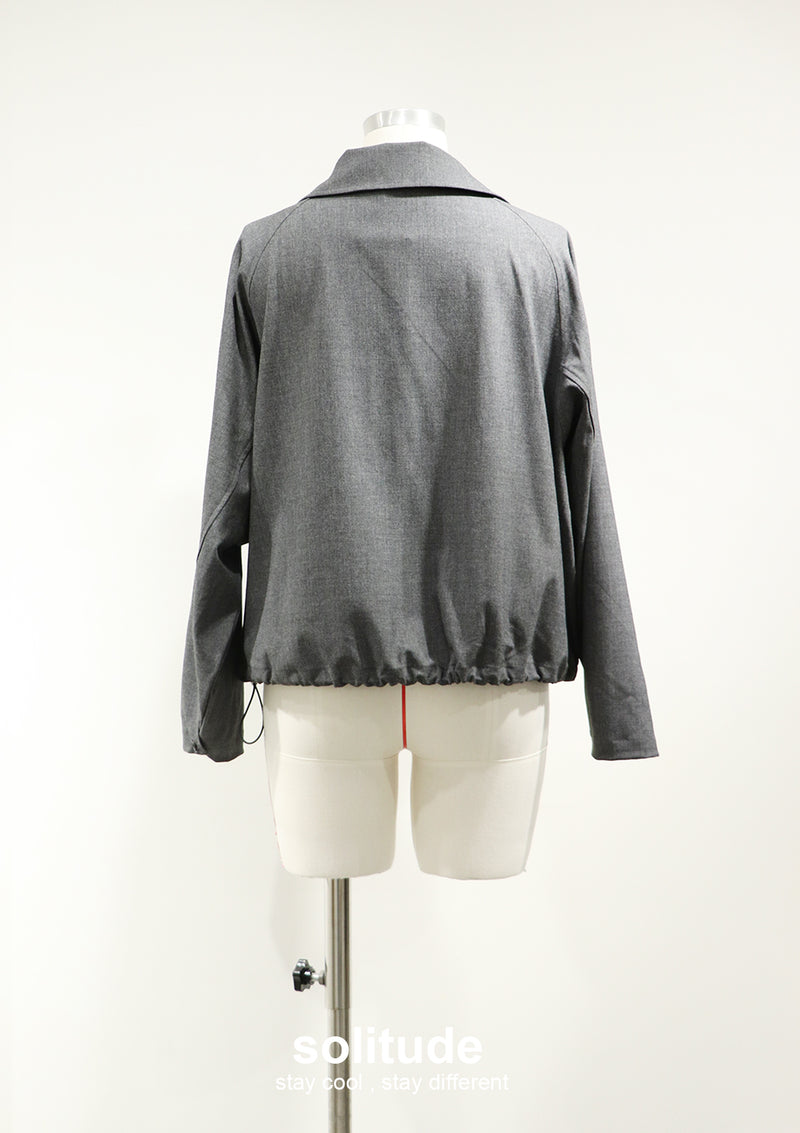 Charcoal Layered Woven Jacket