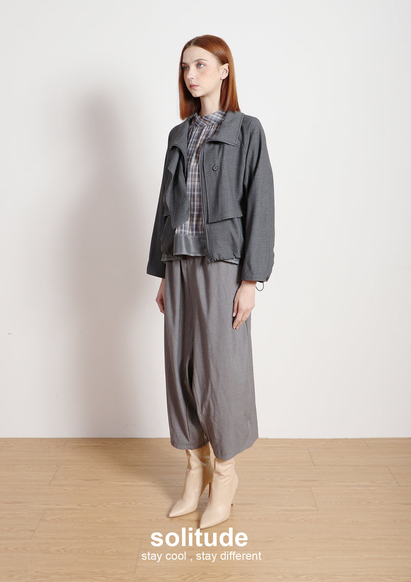 Charcoal Layered Woven Jacket