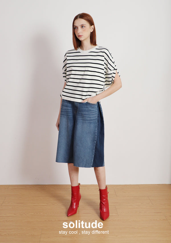 Off-white Striped Cropped Top