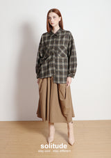 Brown Bling Bling Checkered Shirt