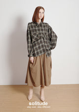 Brown Bling Bling Checkered Shirt