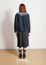 Charcoal Stripes Cropped Pants