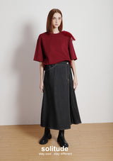 Unwashed Denim Long Skirt