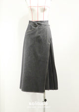 Unwashed Denim Long Skirt