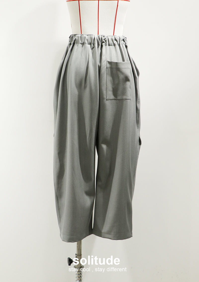Grey Tailored Wide Leg Pants
