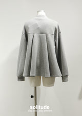 Grey Oversized Knitted Jacket