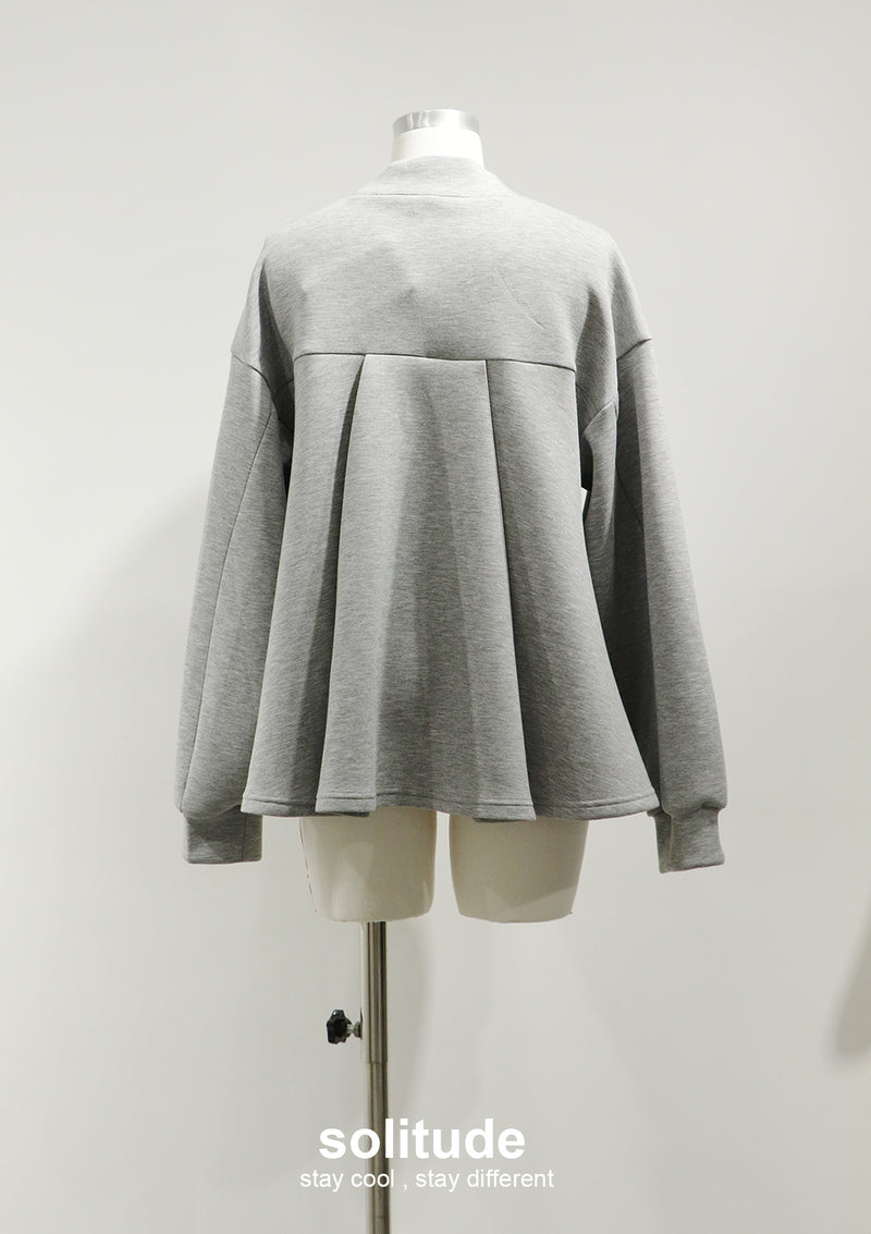 Grey Oversized Knitted Jacket