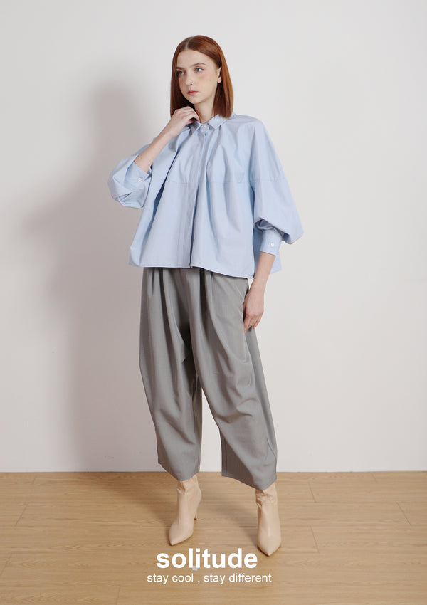 Blue 3D Cut Woven Shirt