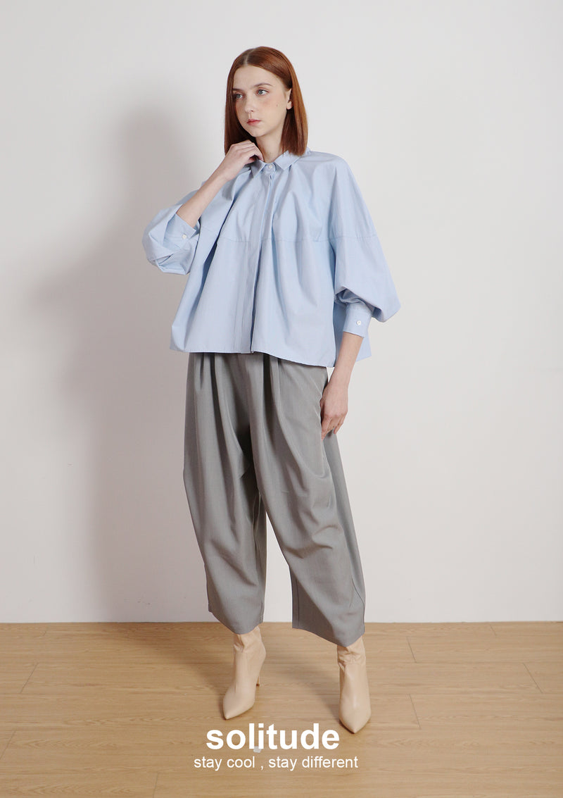 Blue 3D Cut Woven Shirt