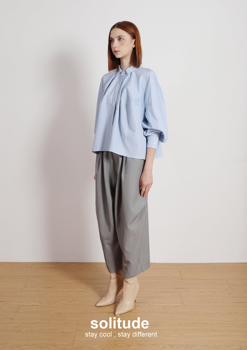 Blue 3D Cut Woven Shirt