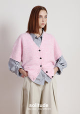 Pink Recycle Fiber Knitted Vest