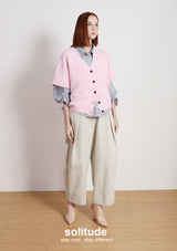 Pink Recycle Fiber Knitted Vest