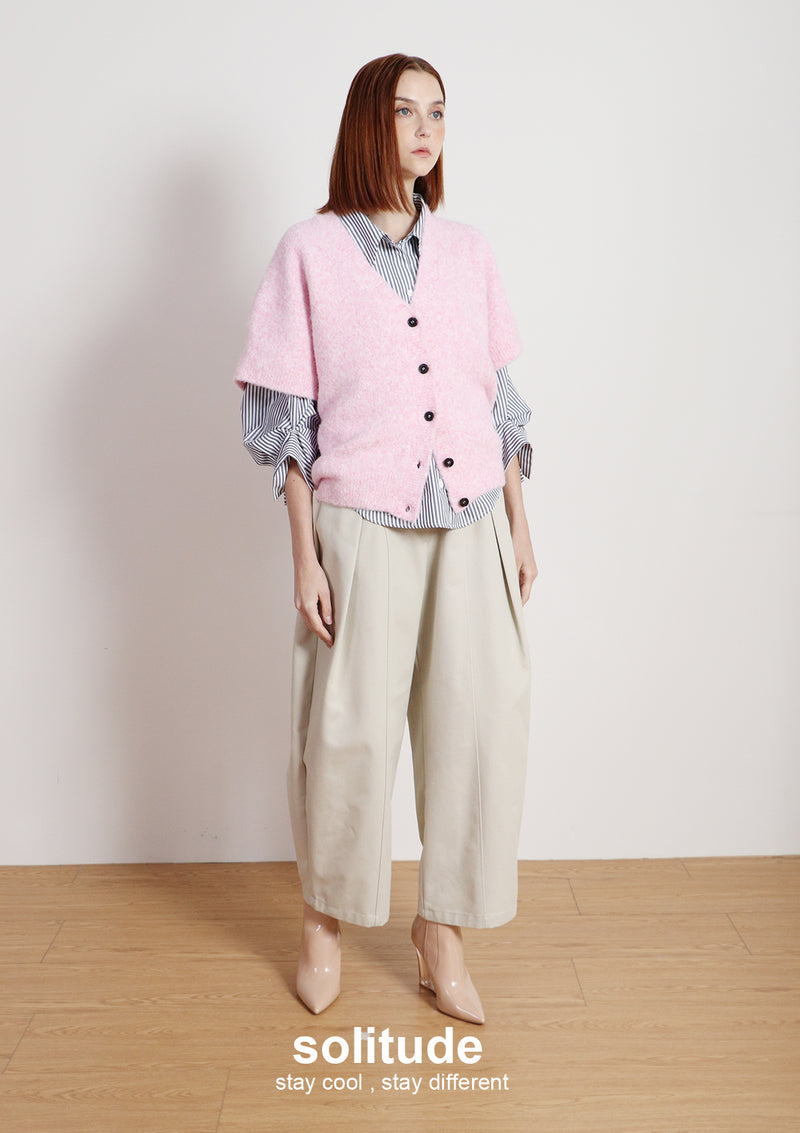 Pink Recycle Fiber Knitted Vest