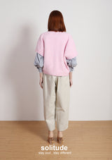 Pink Recycle Fiber Knitted Vest