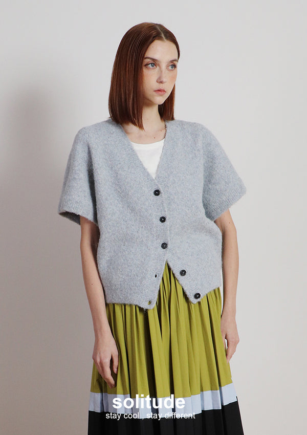Grey Recycle Fiber Knitted Vest