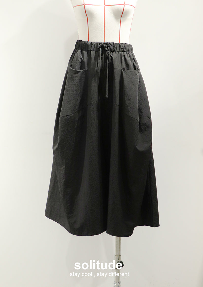 Black Long Culottes