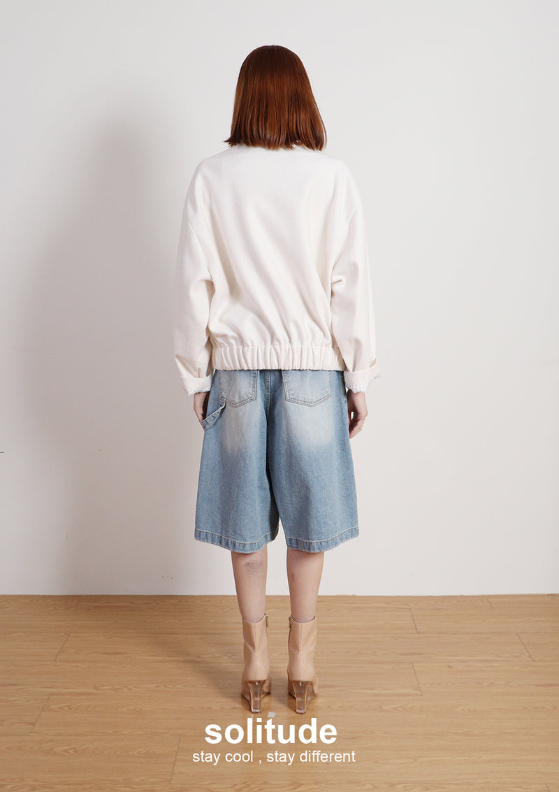 Off-white Ruffles Zip-up Wool Jacket