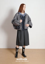 Grey Oversized Padded Jacket