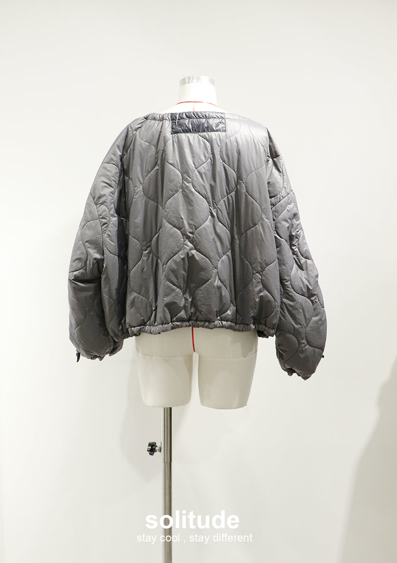 Grey Oversized Padded Jacket