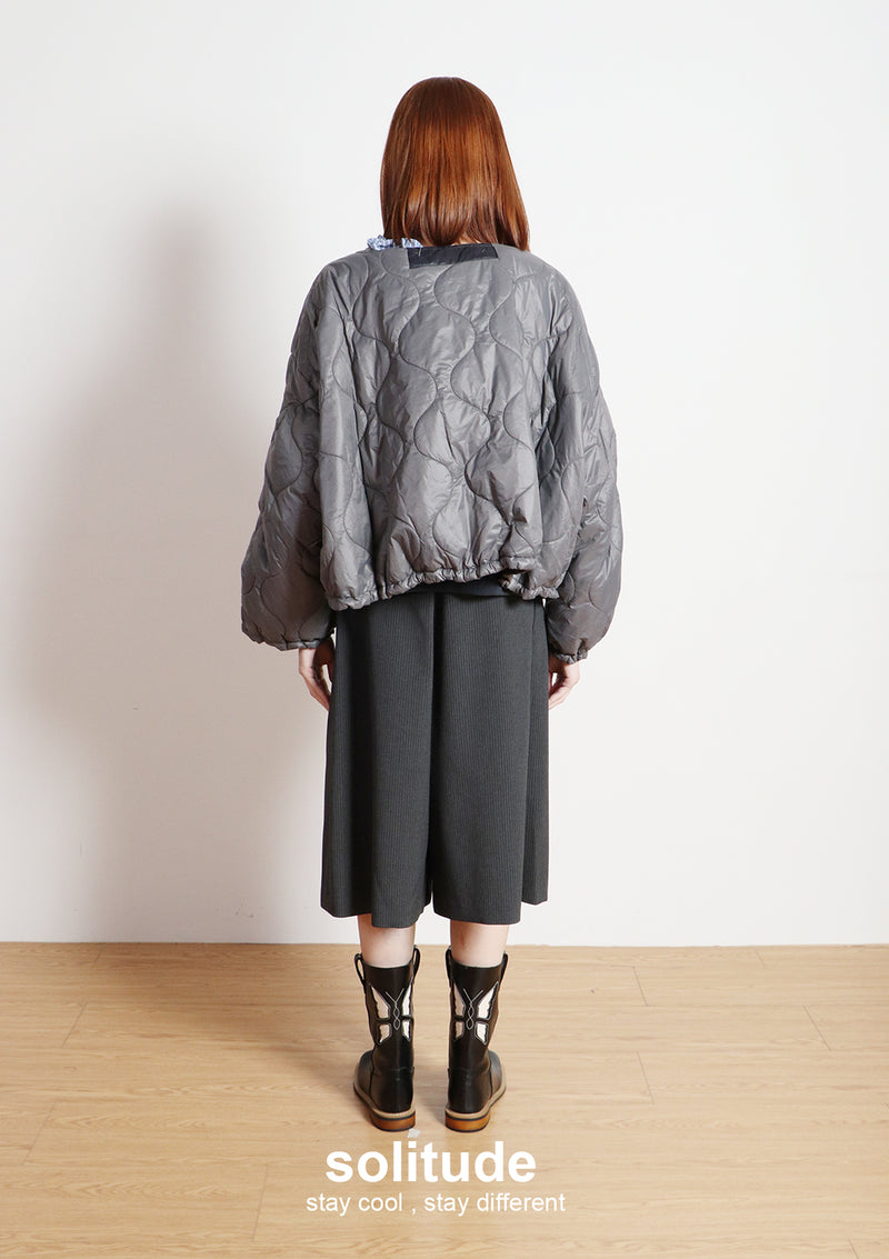 Grey Oversized Padded Jacket