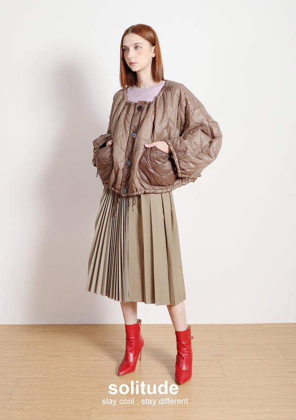 Brown Oversized Padded Jacket