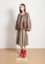 Brown Oversized Padded Jacket