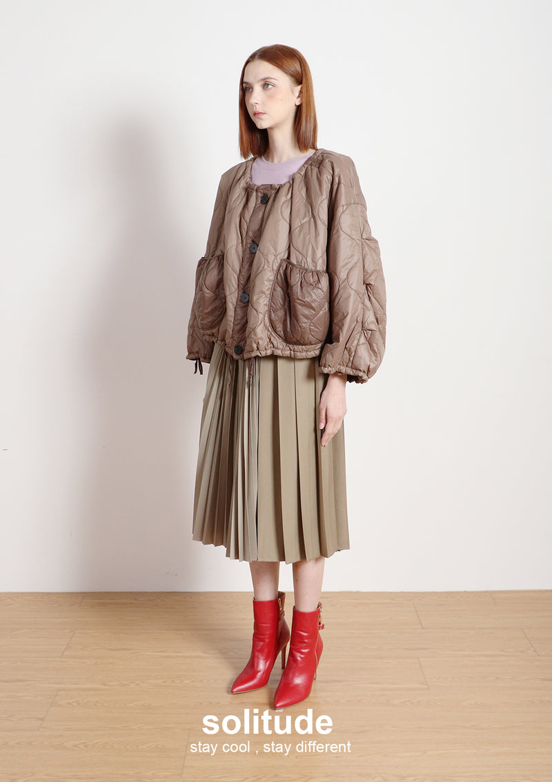 Brown Oversized Padded Jacket