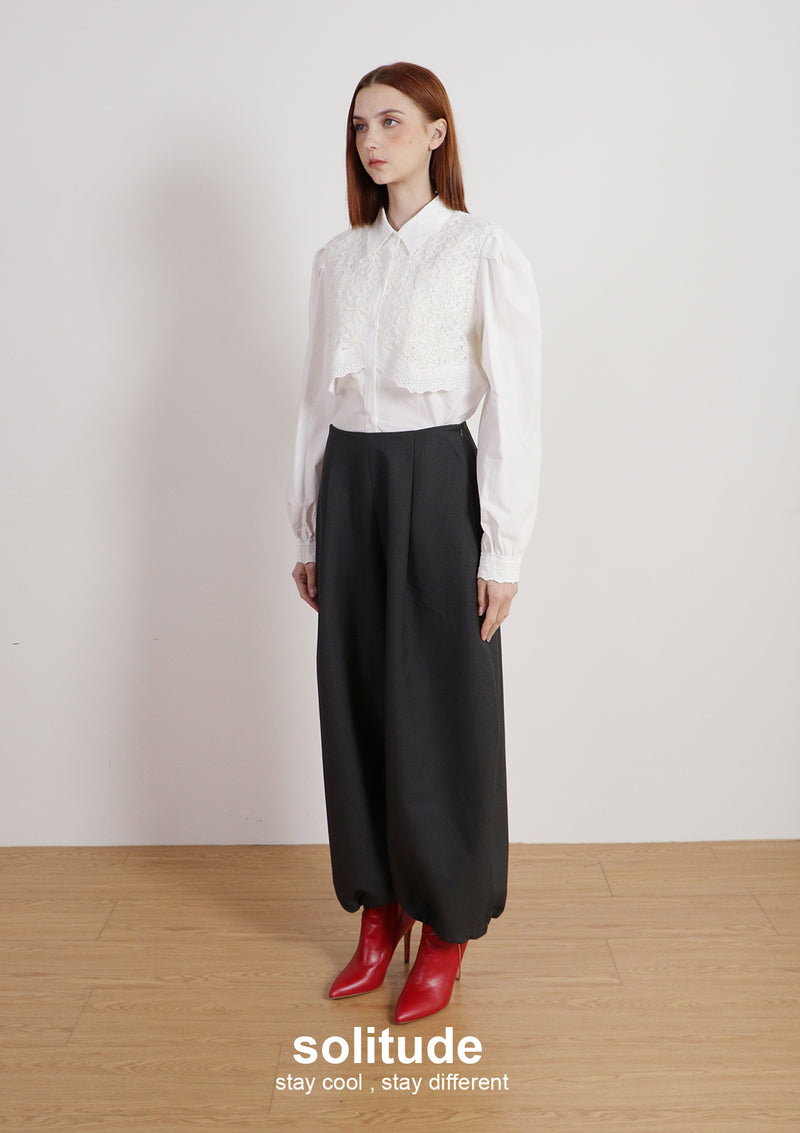 Charcoal Extra Wide Leg Pants