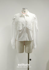 White Lace Trimes Shirt