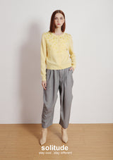 Yellow Blue Beaded Cadigan