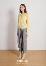 Yellow Blue Beaded Cadigan