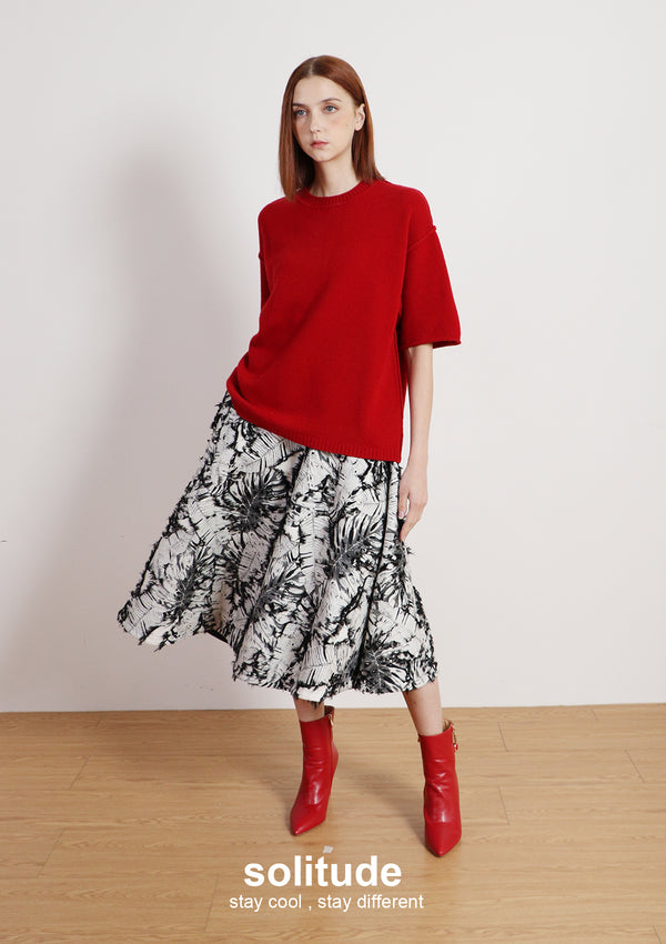 Black & White Patterned Skirt