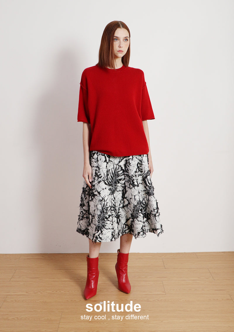 Black & White Patterned Skirt