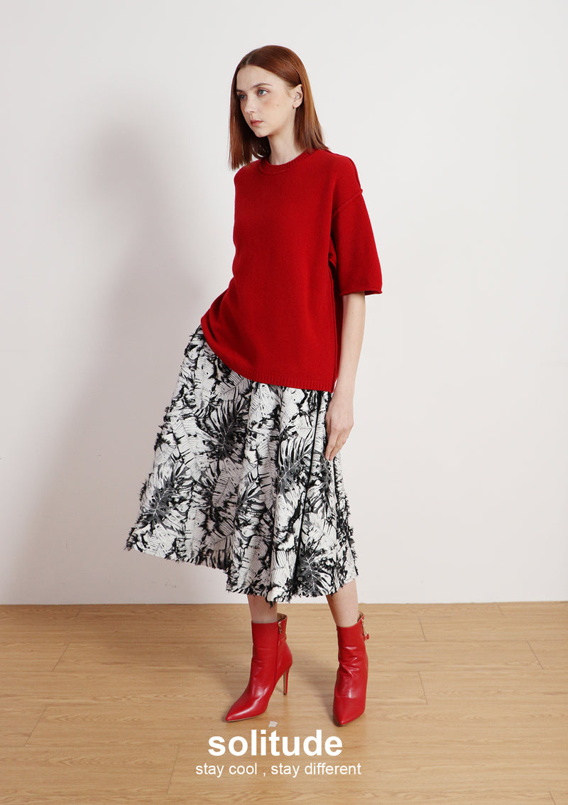 Black & White Patterned Skirt