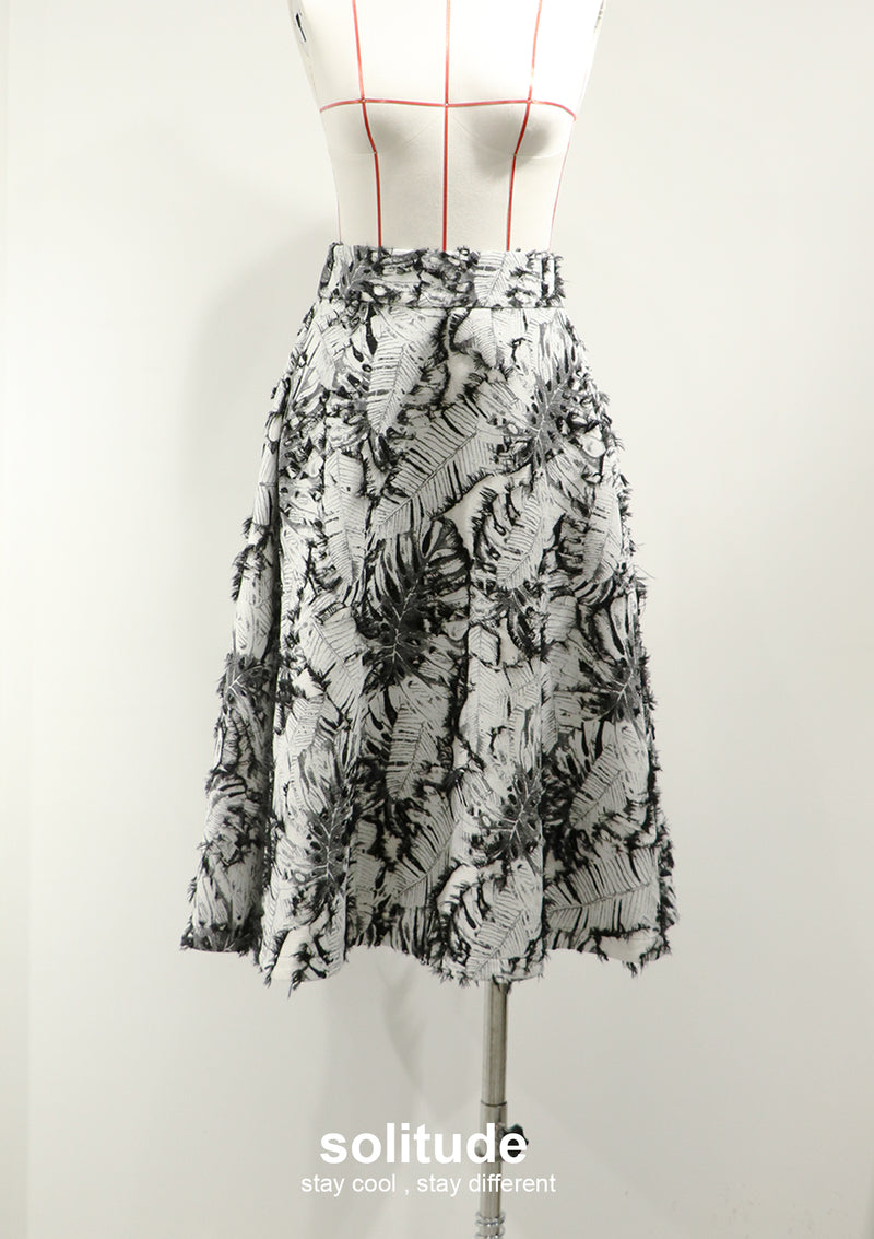 Black & White Patterned Skirt
