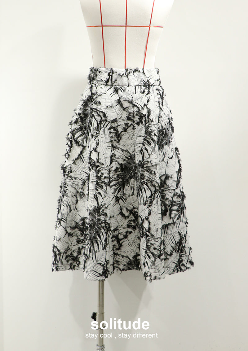 Black & White Patterned Skirt