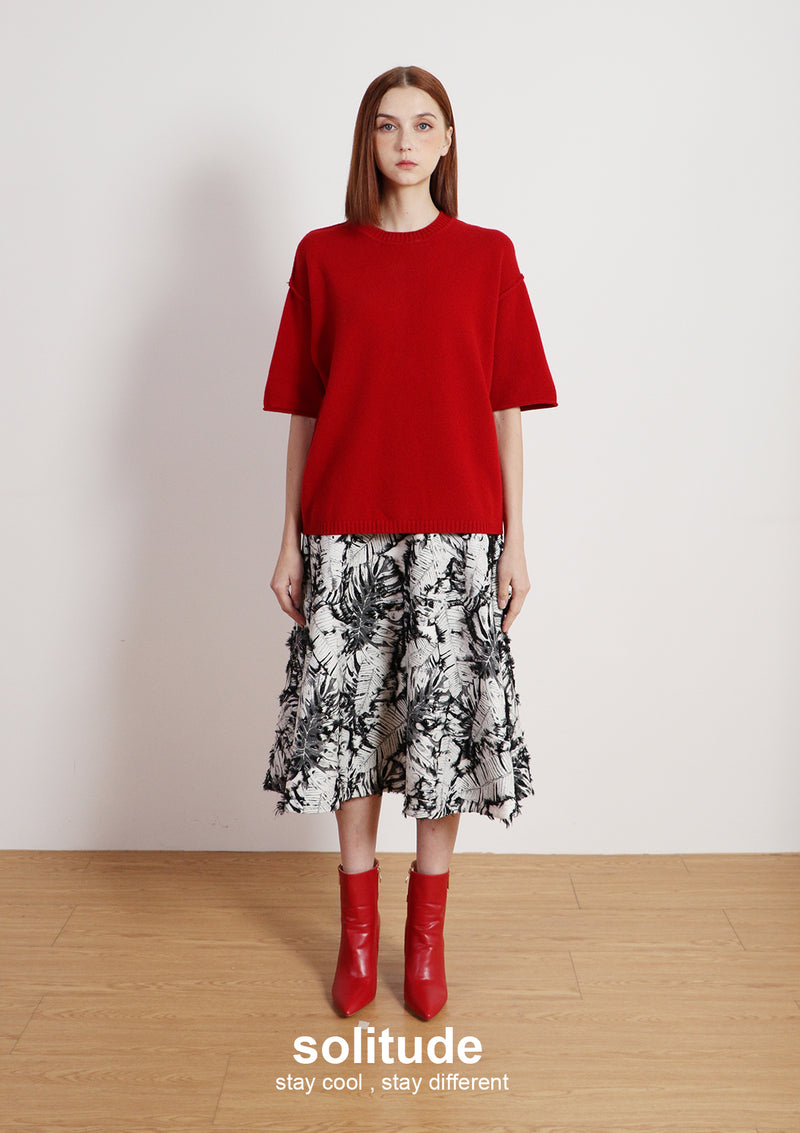 Black & White Patterned Skirt