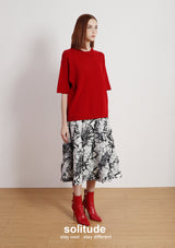 Bright Red Wool Top