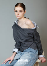 Asymmetrical Cropped Woven Jacket