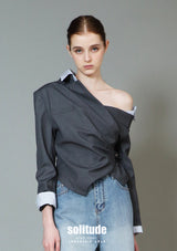 Asymmetrical Cropped Woven Jacket