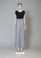 Striped Double Waistband Pants