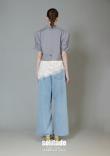 Cropped Sleeveless Stripe Blazzer