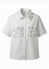 White Hand-Embroidered Shirt